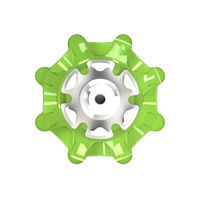 Back angle of slime green Pulsar Golf Spikes