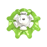 Back angle of slime green Pulsar Golf Spikes