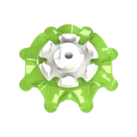 Back angle of slime green Pulsar Golf Spikes