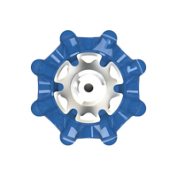 Back angle of blue Pulsar Golf Spikes