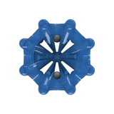 Front angle of blue Pulsar Golf Spikes