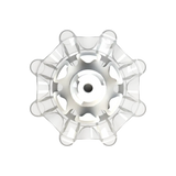 Back angle of white Pulsar Golf Spikes