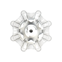 Back angle of white Pulsar Golf Spikes