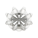 Side angle of white Pulsar Golf Spikes