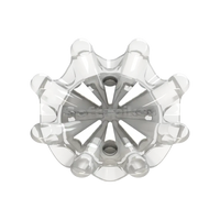 Side angle of white Pulsar Golf Spikes