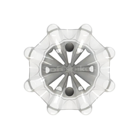 Front angle of white Pulsar Golf Spikes