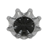 Front side angle of the dark gray and black Pulsar Golf Spikes 