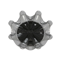 Front side angle of the dark gray and black Pulsar Golf Spikes 