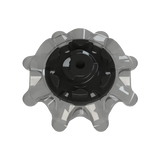 Back angle of the dark gray and black Pulsar Golf Spikes 