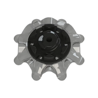 Back angle of the dark gray and black Pulsar Golf Spikes 