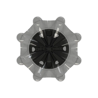 Front angle of the dark gray and black Pulsar Golf Spikes 