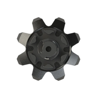 Bottom view of Black Widow golf traction spike 