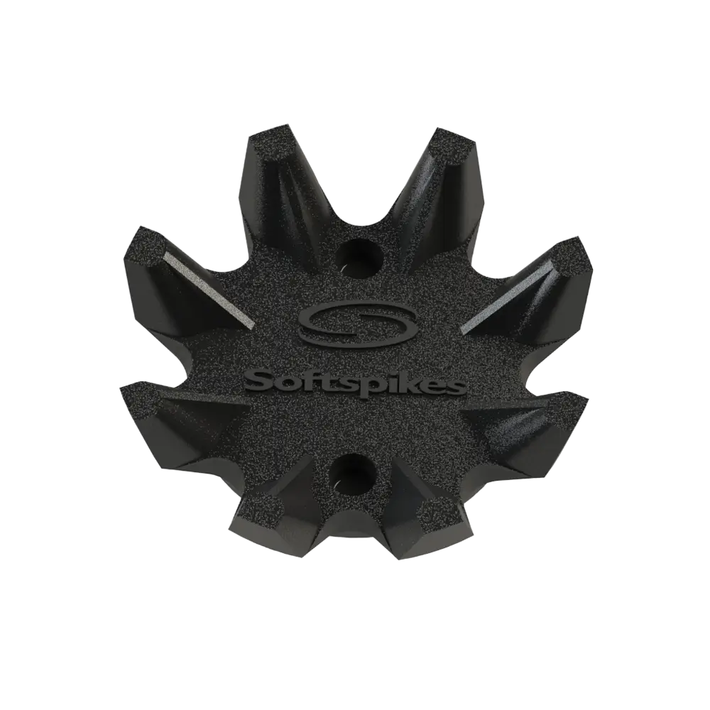 Front side angle of Black Widow golf traction spike
