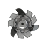 Back angle of black and gray Tour Flex Pro Golf Spikes