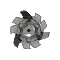 Back angle of black and gray Tour Flex Pro Golf Spikes