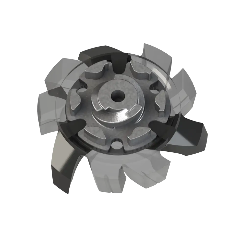 Back side angle of black and gray Tour Flex Pro Golf Spikes