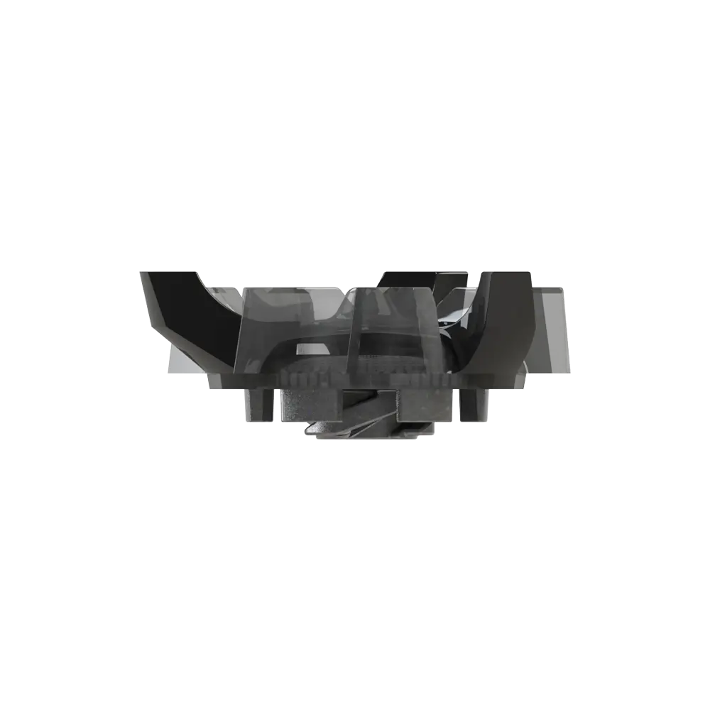 Side angle of black and gray Tour Flex Pro Golf Spikes