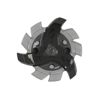 Front angle of black and gray Tour Flex Pro Golf Spikes