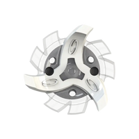 Front angle of white Tour Flex Pro Golf Spikes