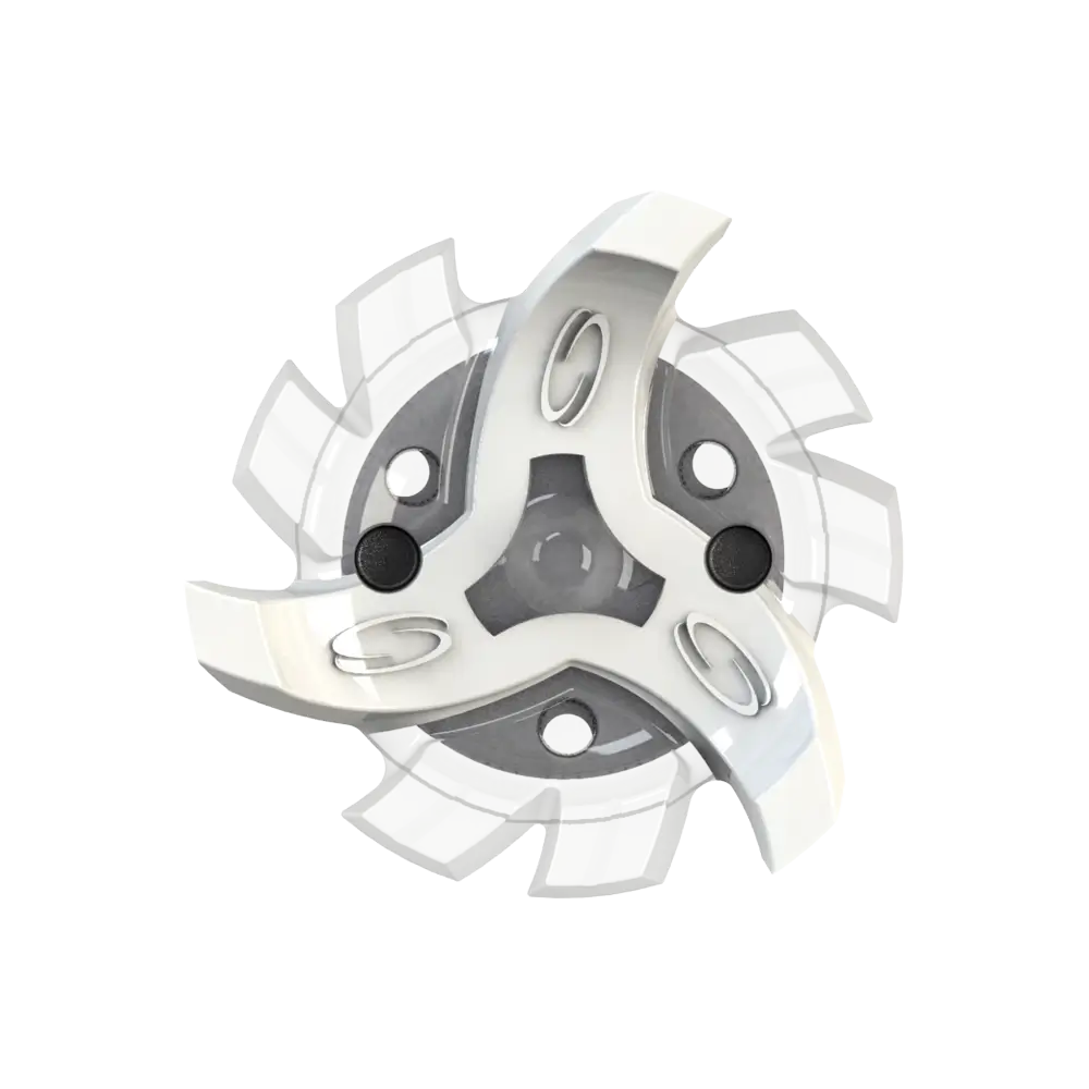 Front angle of white Tour Flex Pro Golf Spikes