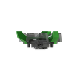 Side view of green and gray Tour Flex Pro golf spike traction device on a white background