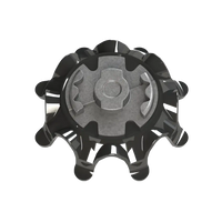Back view of the Pulsar Golf Spikes black/silver
