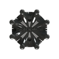 Front view of the Pulsar Golf Spikes black/silver