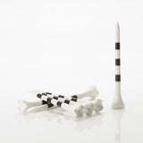 3 ¼" Striped Pride Performance® Plastic Tees - White