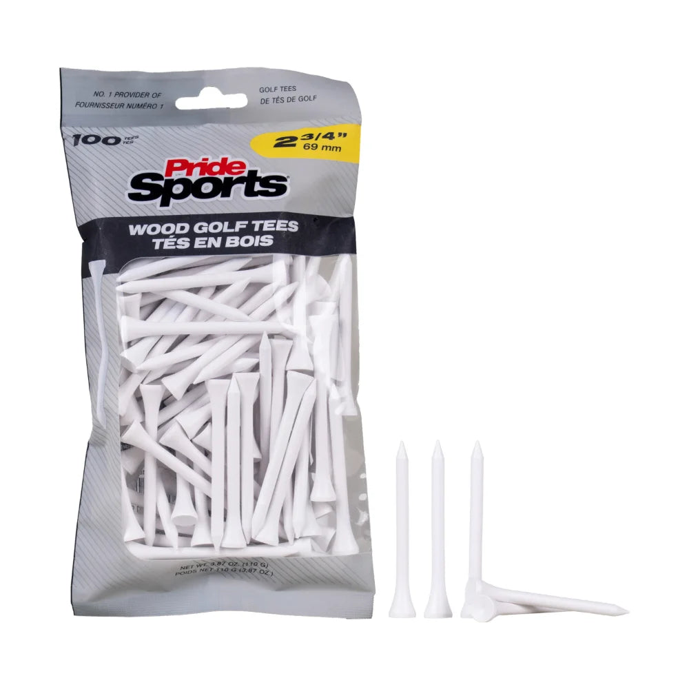 2 ¾" Pride Golf Tee® Packs - White