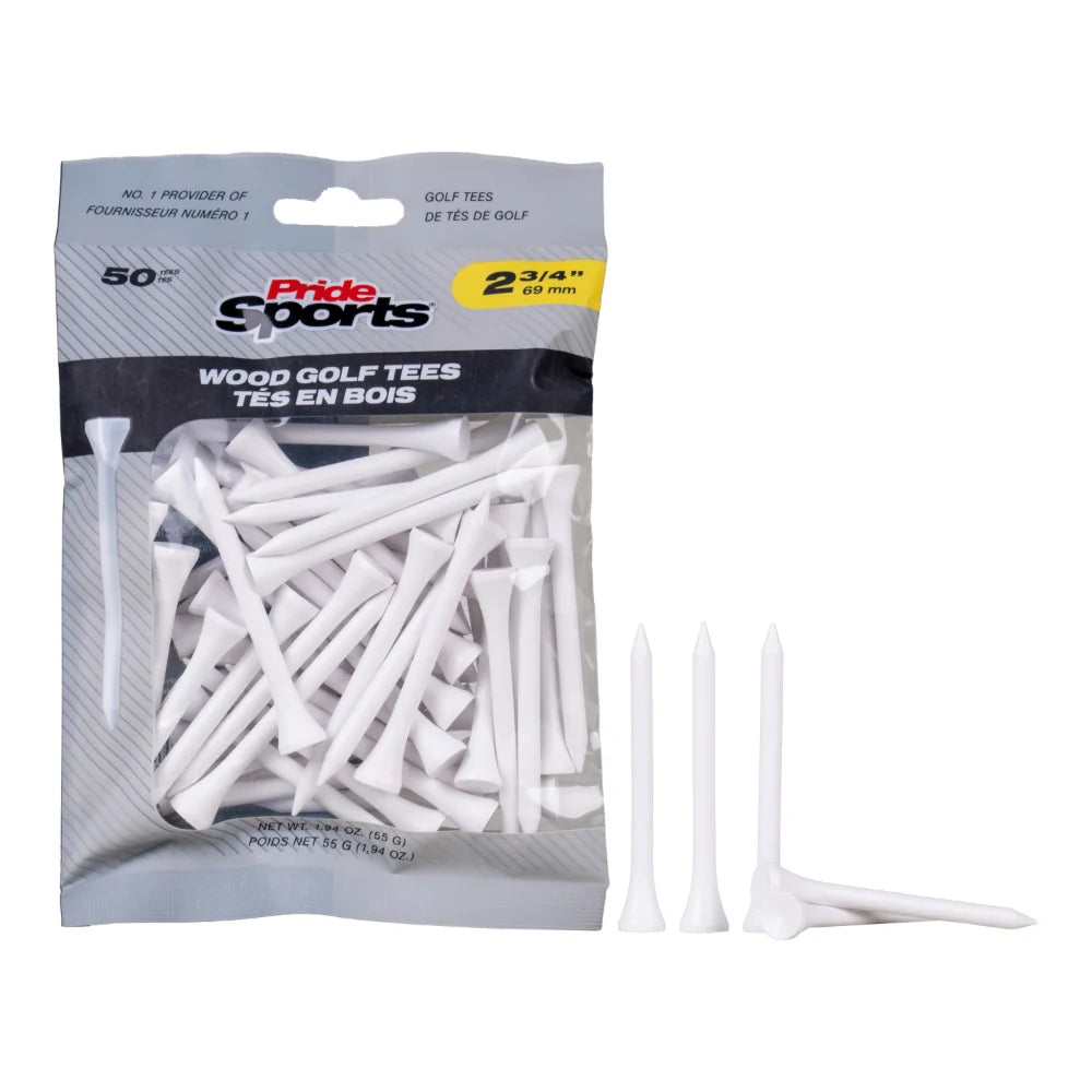 2 ¾" Pride Golf Tee® Packs - White