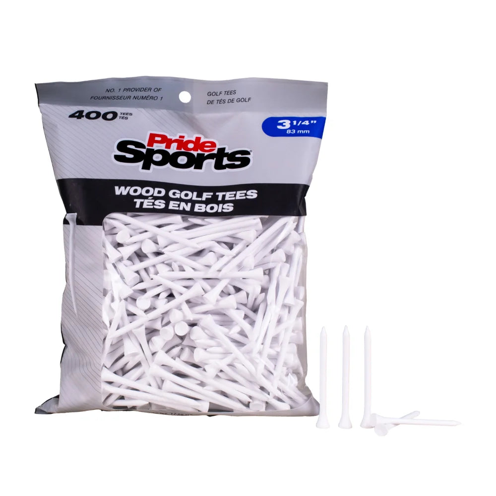 3 ¼" Pride Golf Tee® Packs - White