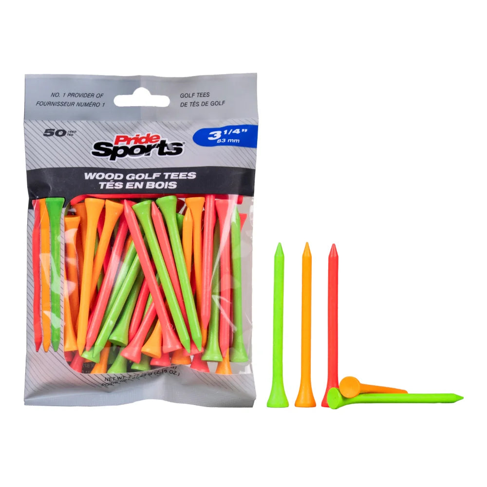 3 ¼" Pride Golf Tee® Packs - Citrus Mix