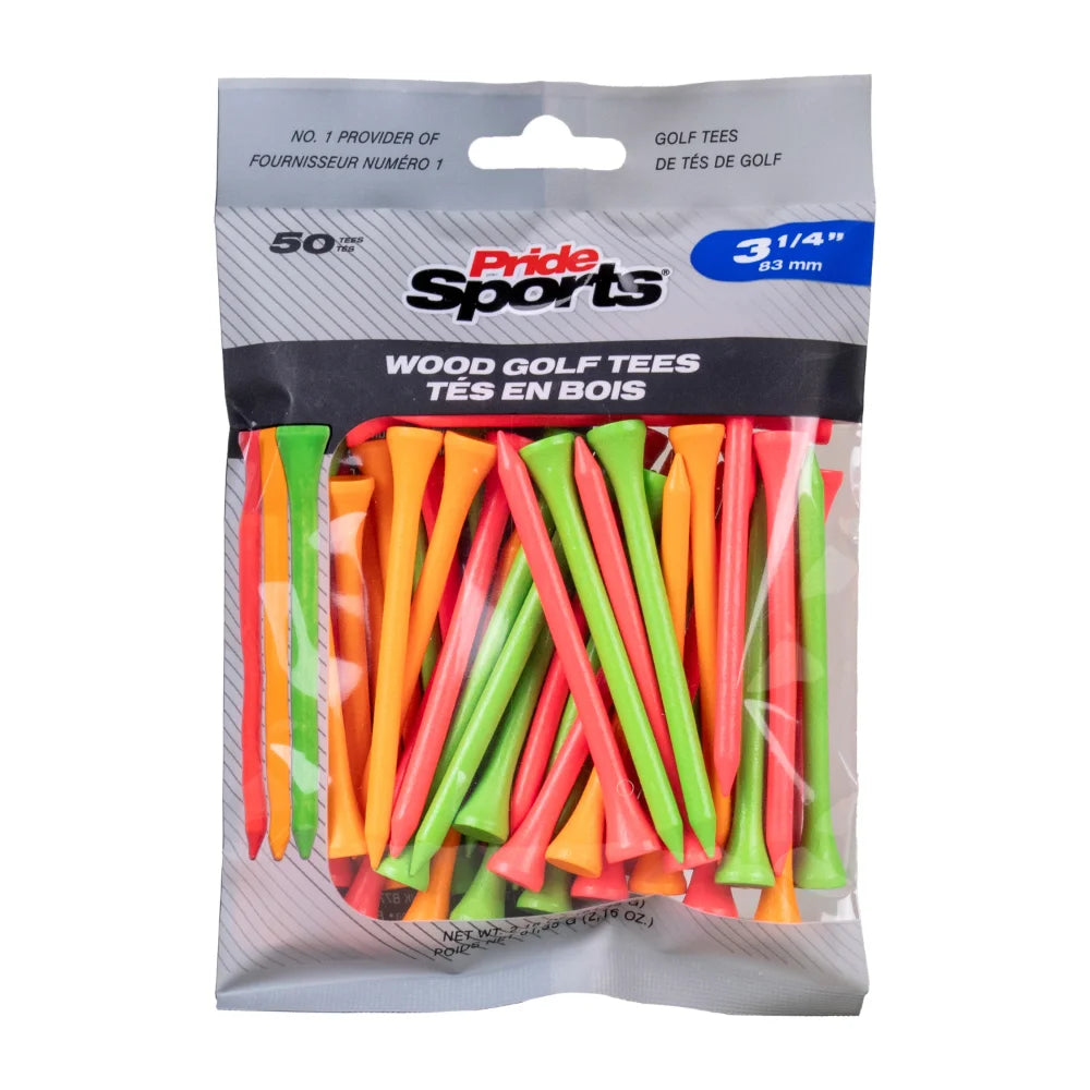 3 ¼" Pride Golf Tee® Packs - Citrus Mix