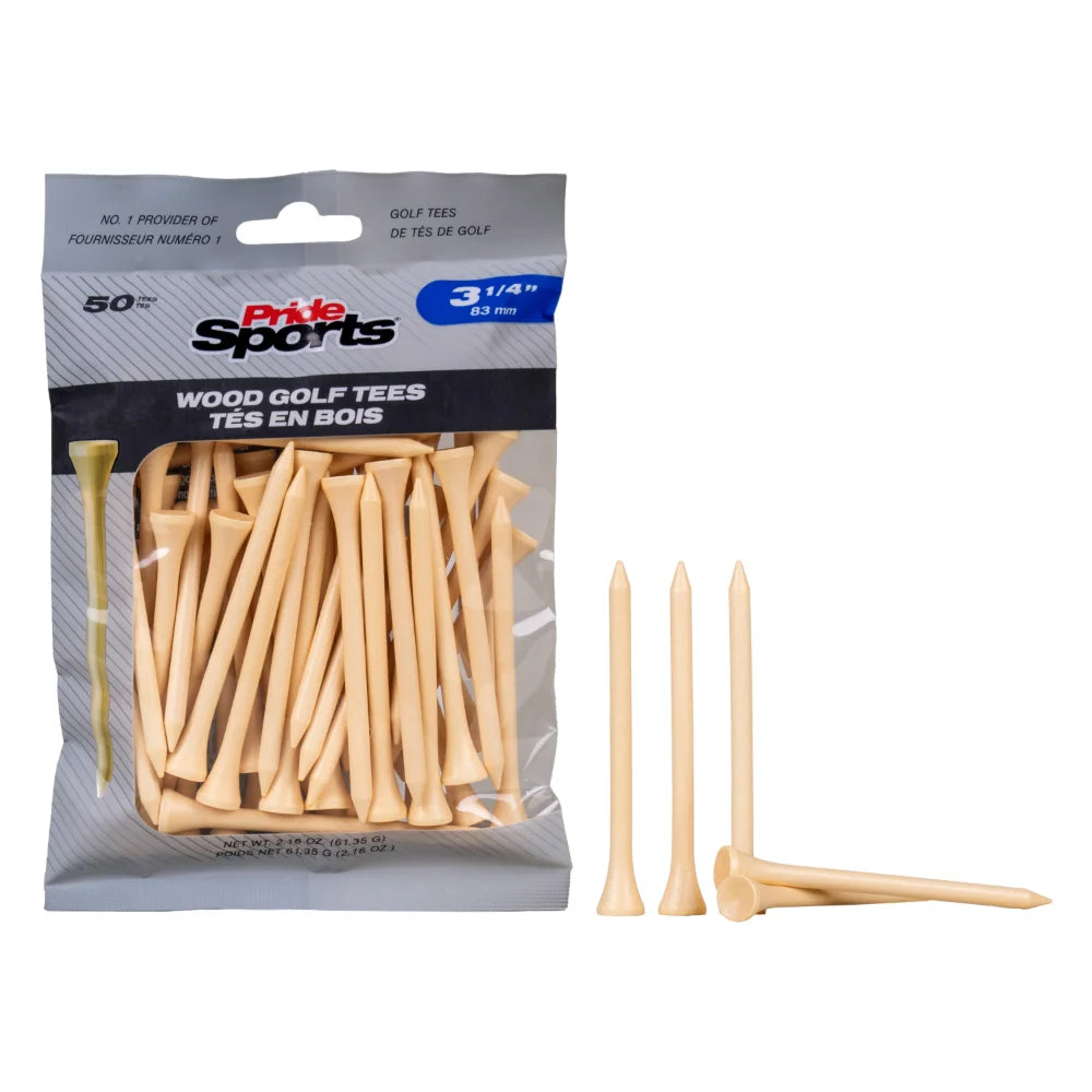 3 ¼" Pride Golf Tee® Packs - Natural