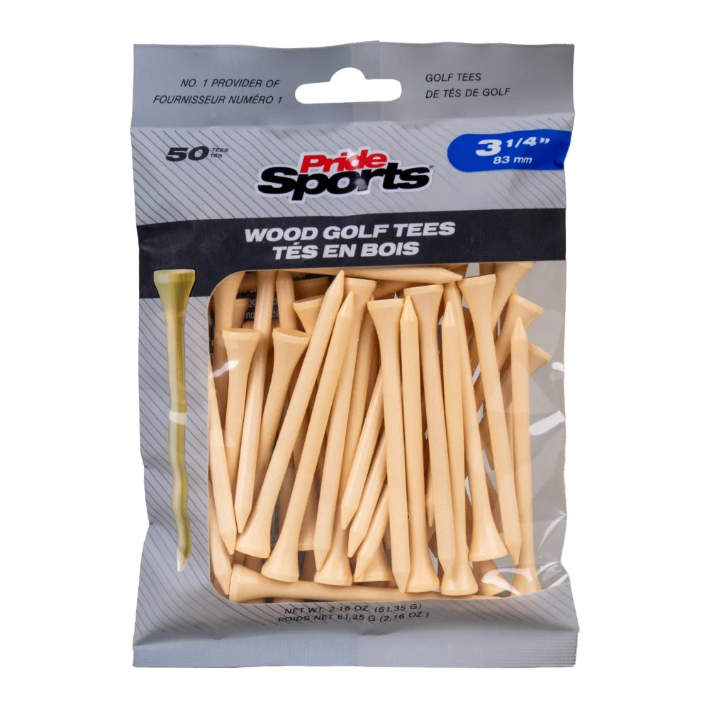 3 ¼" Pride Golf Tee® Packs - Natural