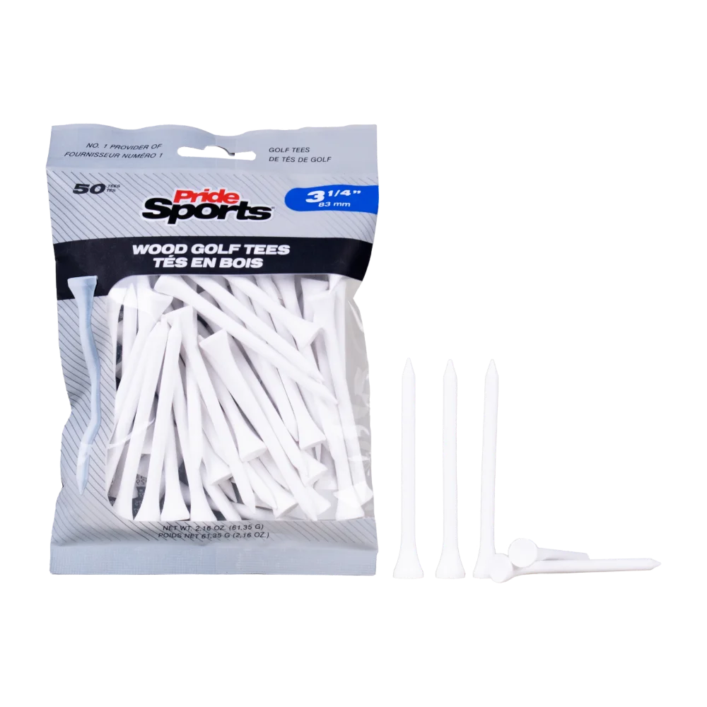 3 ¼" Pride Golf Tee® Packs - White