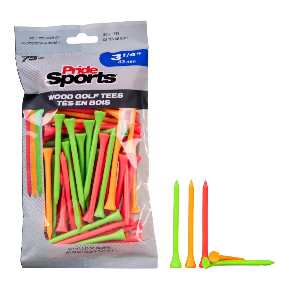 3 ¼" Pride Golf Tee® Packs - Citrus Mix