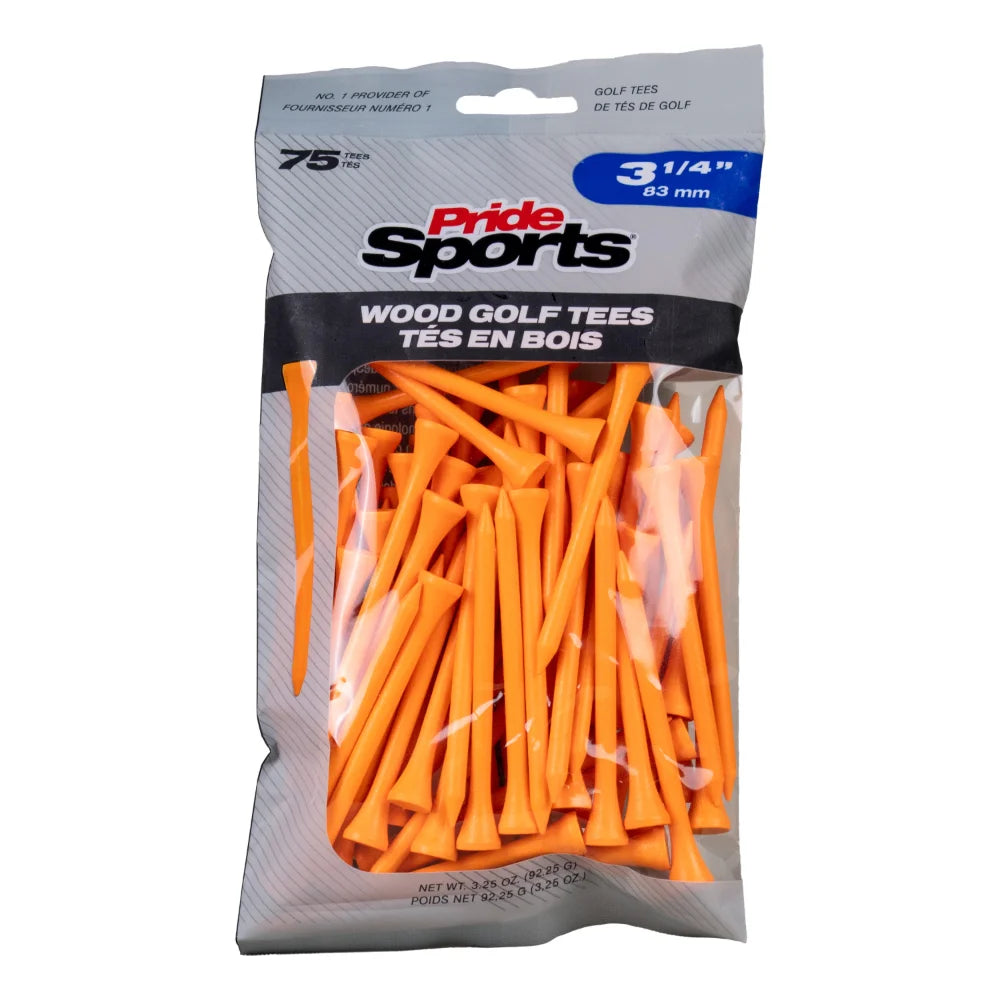 3 ¼" Pride Golf Tee® Packs - Citrus Orange