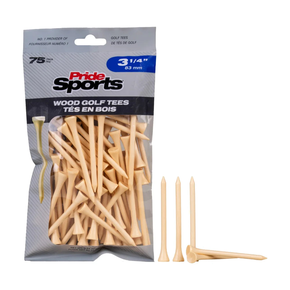 3 ¼" Pride Golf Tee® Packs - Natural