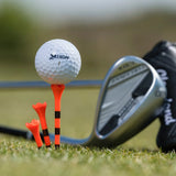 3 ¼" Striped Pride Performance® Plastic Tees - Citrus Orange