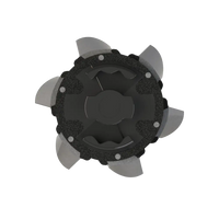 Back angle of silver and black Helix Golf Spike 