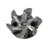 Front side angle of silver and black Helix Golf Spike 