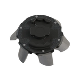 Back angle of silver and black Helix Golf Spike 