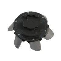 Back angle of silver and black Helix Golf Spike 