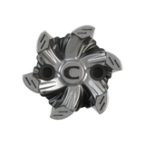 Front angle of silver and black Helix Golf Spike 