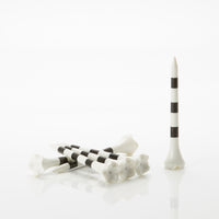 2 ¾" Striped Pride Performance® Plastic Tees - White