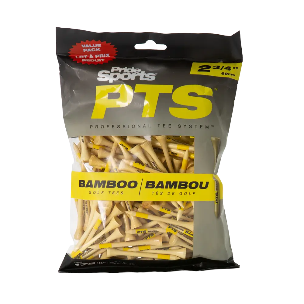 Pride Sports PTS bamboo tees with yellow stripes packaging. 