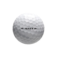 Bridgestone golf ball with 'TOUR B X' branding on a white background