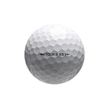 White Bridgestone golf ball with 'TOUR B XS' branding on a white background