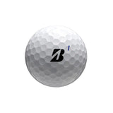 Bridgestone Tour B XS golf ball with a black 'B' logo on a white background
